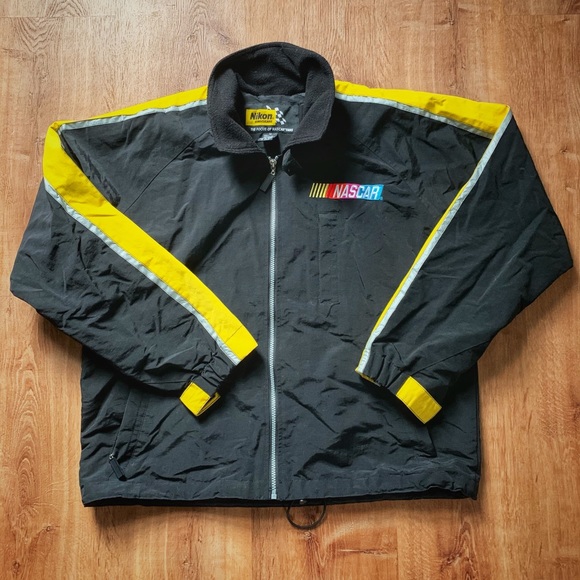 Nikon NASCAR Black Full Zip Light Jacket Men's M - Picture 1 of 3